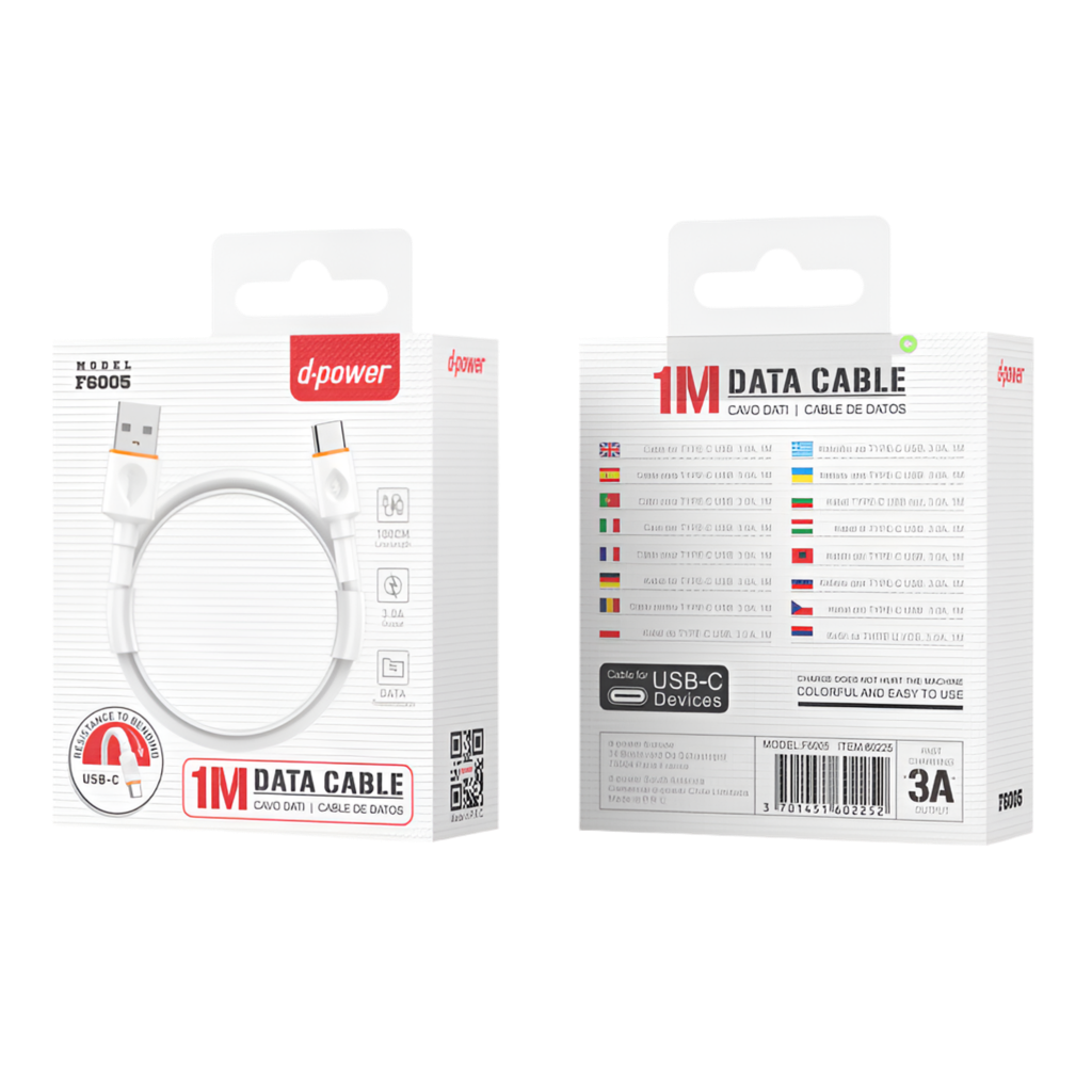 Cable Type-c 1M Blanc