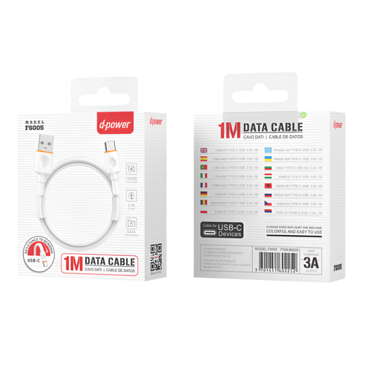 Cable Type-c 1M Blanc