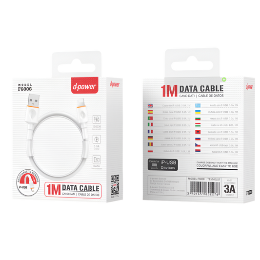 CABLE iPhone Lightning 1M Blanc