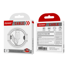 Cable Micro USB 1M Blanc